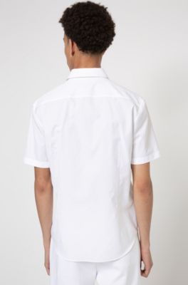 white hugo boss shirt