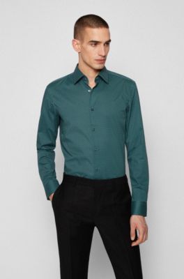 fusion Følelse lækage Men's Shirts | Green | HUGO BOSS