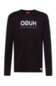 HUGO x Smiley® T-shirt van katoen met gespiegeld logo , Zwart