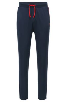 Bas de pyjama à passepoils et logo contrastants