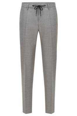 Pantalon Slim Fit en laine vierge chinée