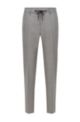 Slim-fit trousers in melange virgin wool, Grey