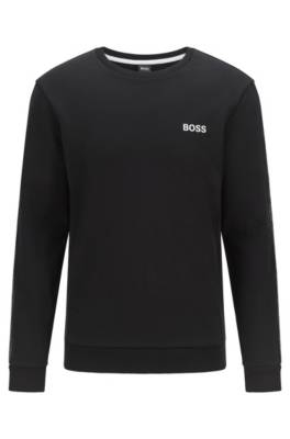 Sweat d’intérieur en molleton de coton avec bandes à logo
