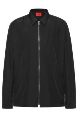 Chemise Oversized Fit en toile ripstop à logo inversé