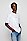 彩虹色徽标和背面标语装饰棉质平纹单面针织布 T 恤,  White