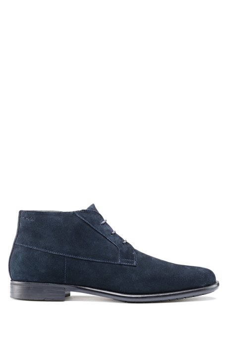 Desert boots in suede with leather lining, Dark Blue