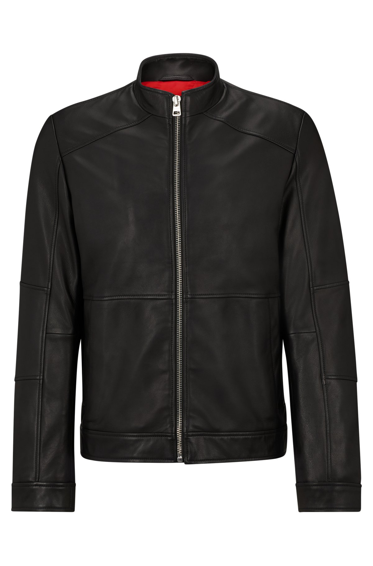 Extra-slim-fit jacket in nappa leather, Black