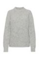 Chunky-knit sweater with overlaying sleeve detail, Grey