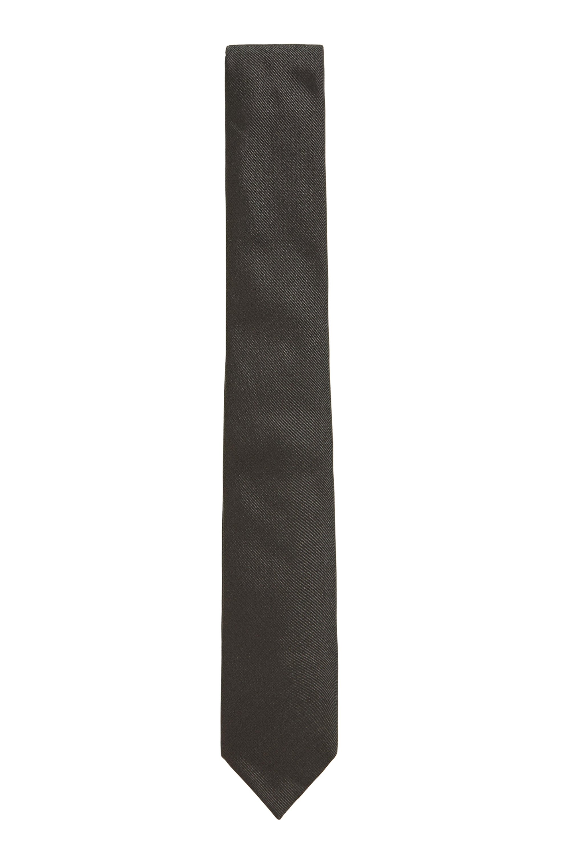 Gestructureerde stropdas van Italiaanse zijde met jacquardstructuur, Donkergroen