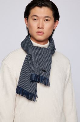 HUGO Zevo Scarf in Blue for Men Mens Accessories Scarves and mufflers 