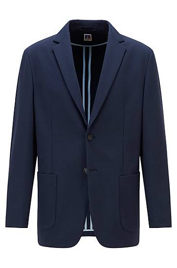Veste Regular Fit en jersey stretch avec logo exclusif
