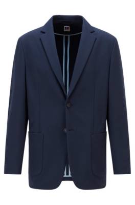 Veste Regular Fit en jersey stretch avec logo exclusif
