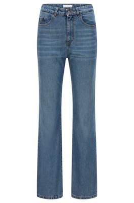 Jean large Regular Fit en denim bleu stretch et confortable