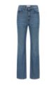 Wide-leg regular-fit jeans in blue comfort-stretch denim, Blue