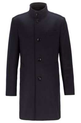 hugo boss funnel neck coat