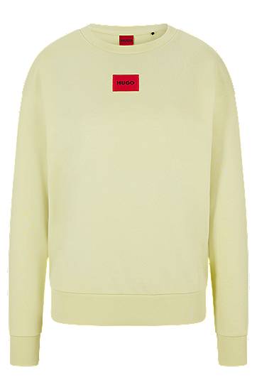 Hugo Regular-fit Cotton Sweatshirt With Logo Label
