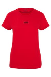 HUGO - Slim-fit cotton T-shirt with logo label