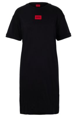 HUGO - Interlock-cotton T-shirt dress 