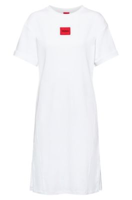 HUGO - Interlock-cotton T-shirt dress 