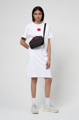 HUGO - Interlock-cotton T-shirt dress 