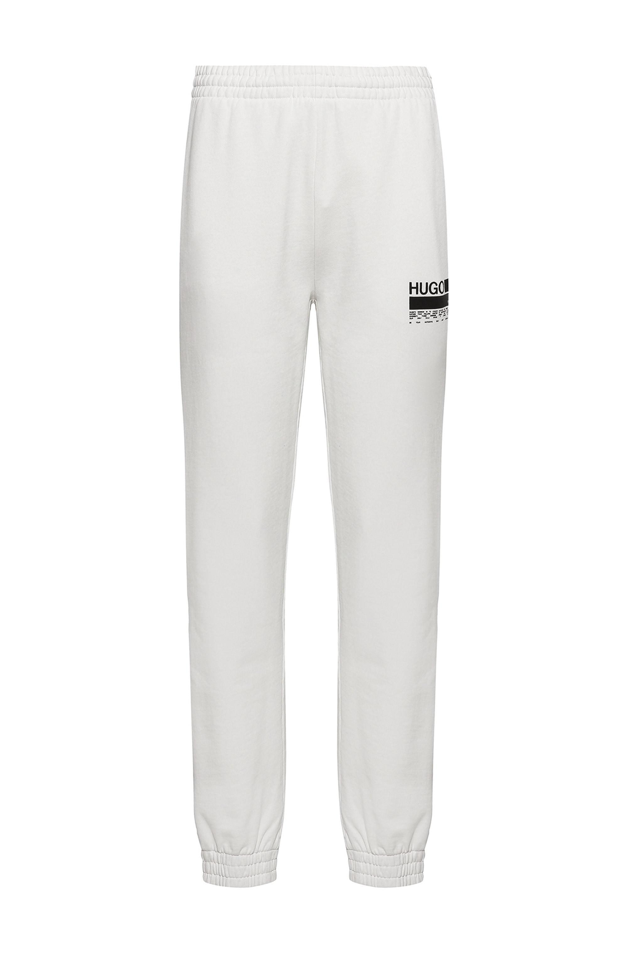 Relaxed-fit tracksuit bottoms in Recot2® French terry cotton, White