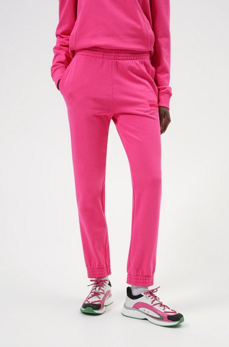 Relaxed-fit tracksuit bottoms in Recot2® French terry cotton, Pink