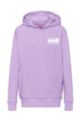Manifesto-print hooded sweatshirt in Recot²® cotton, Purple