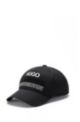 Cotton-twill cap with manifesto logo, Black