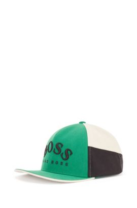 BOSS Colour-blocked logo cap in twill