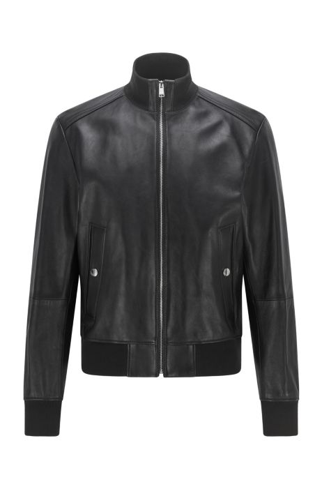 BOSS Leather Bomber Jacket Bloomingdale's, 45% OFF