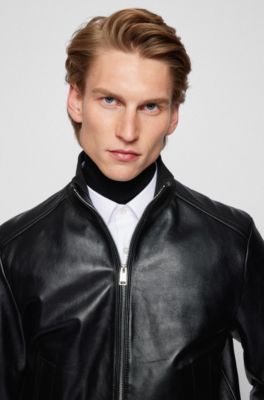 boss leather jacket