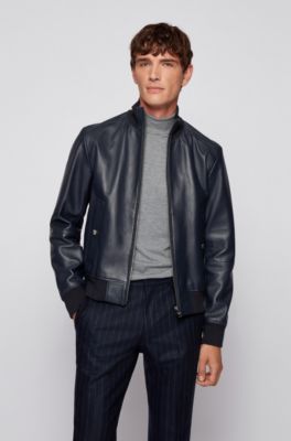 boss leather jacket