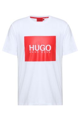 Logo-box-print T-shirt in cotton jersey