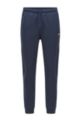 Logo tracksuit bottoms with pixel print and hemmed cuffs, Dark Blue