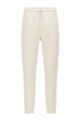 Regular-fit tracksuit bottoms in organic cotton with stretch, White