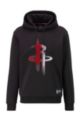 BOSS & NBA hooded sweatshirt with team logo, Black