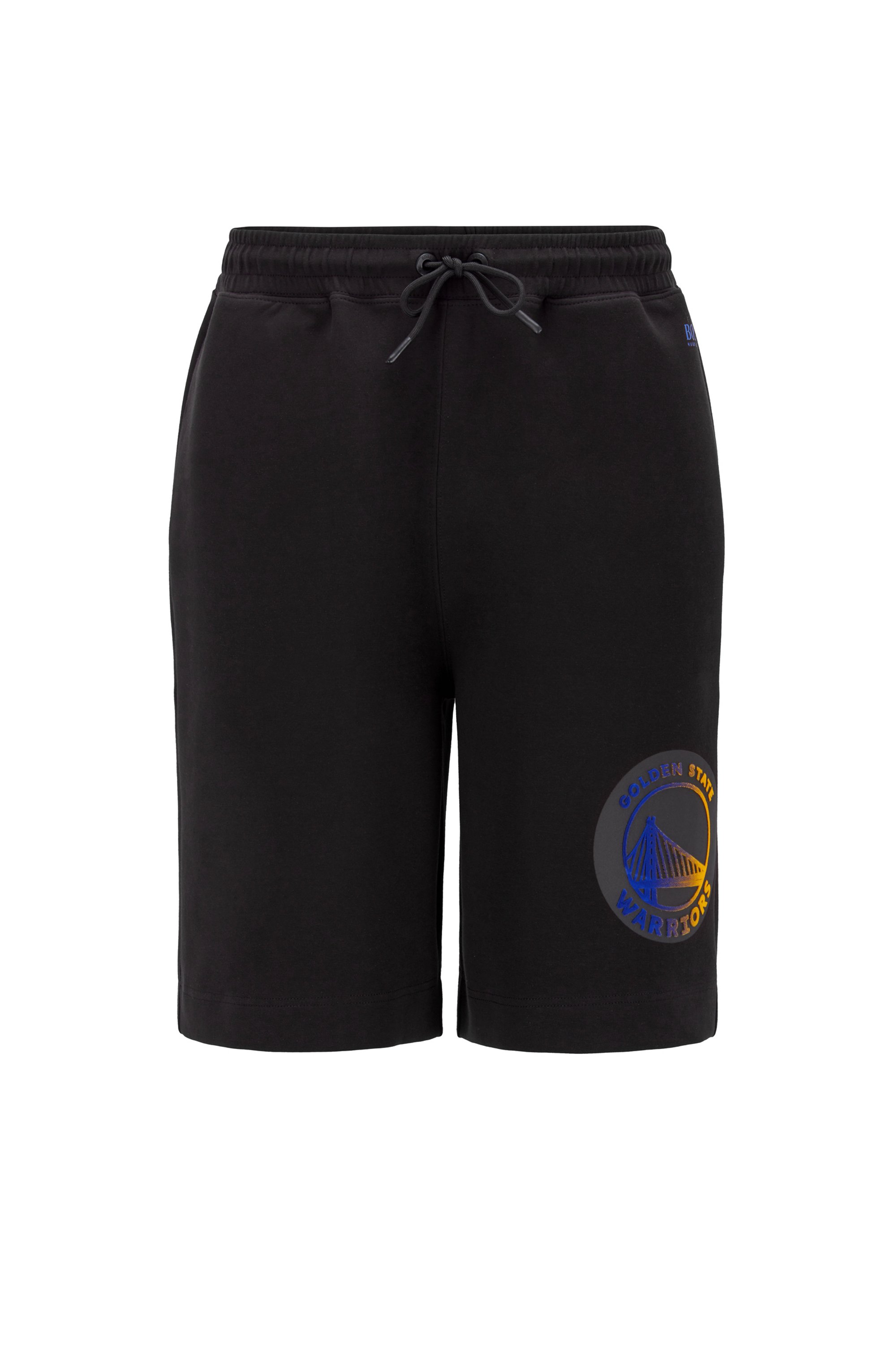 BOSS & NBA drawstring shorts with team logo, Black