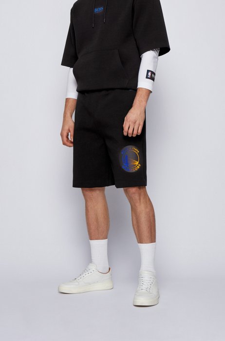 BOSS x NBA drawstring shorts with team logo, Black