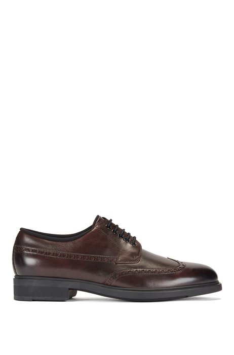 Italian-leather Derby shoes with Outlast® lining, Dark Brown
