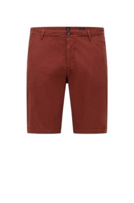 Short en twill de coton stretch teint en pièce