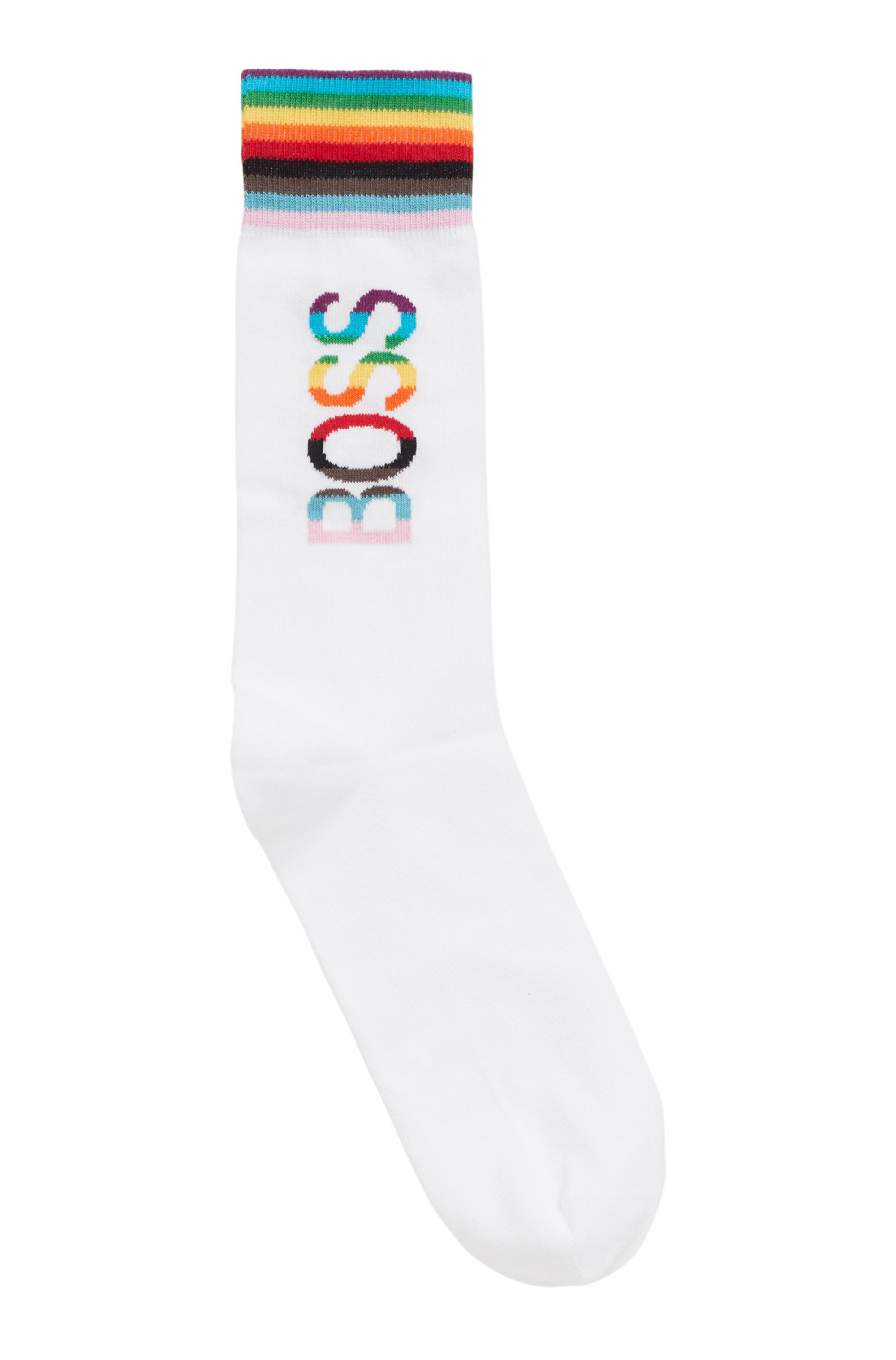 Unisex regular-length socks with rainbow logo, Patterned