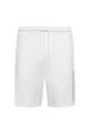 Organic-cotton shorts with cropped logo, White