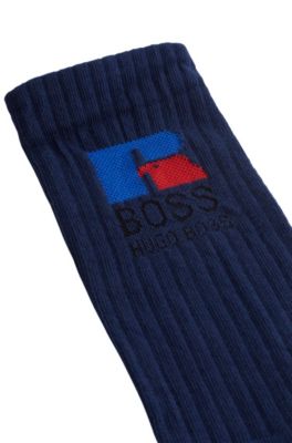 Quarter-length socks in stretch fabric 