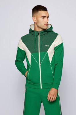 Hugo boss hoodie green online