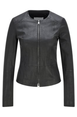 Hugo Boss Black Women's Leather Jackets Size 2 | ModeSens