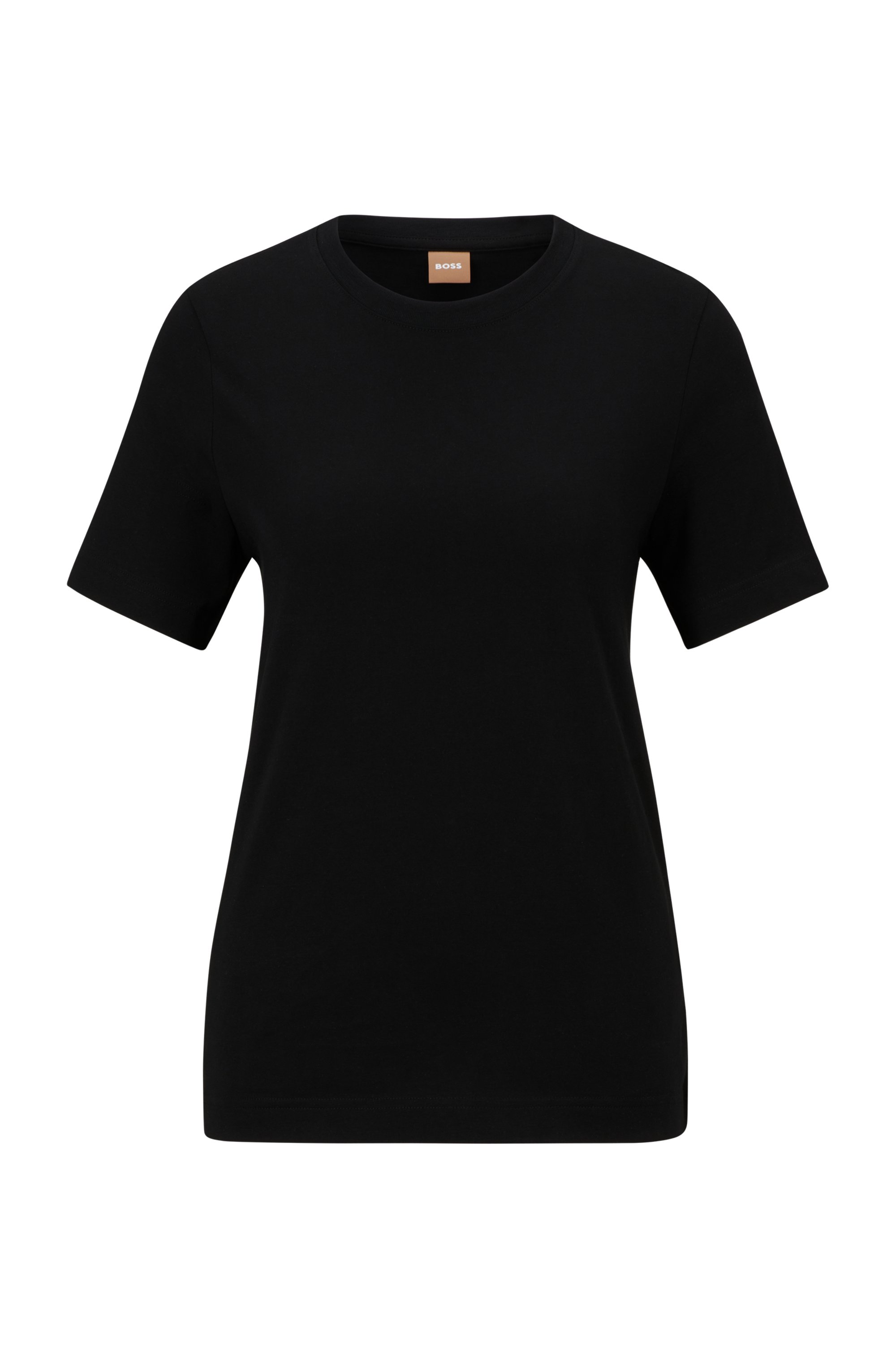 Relaxed-fit T-shirt in organic-cotton jersey, Black