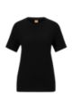 T-shirt Relaxed Fit en jersey de coton biologique, Noir
