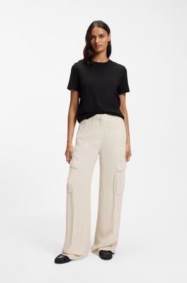 Relaxed-fit T-shirt van katoenen jersey, Zwart