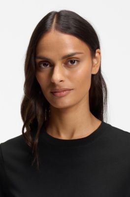 Relaxed-fit T-shirt in cotton jersey, Black