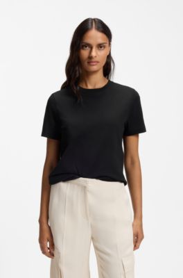Relaxed-fit T-shirt in cotton jersey, Black